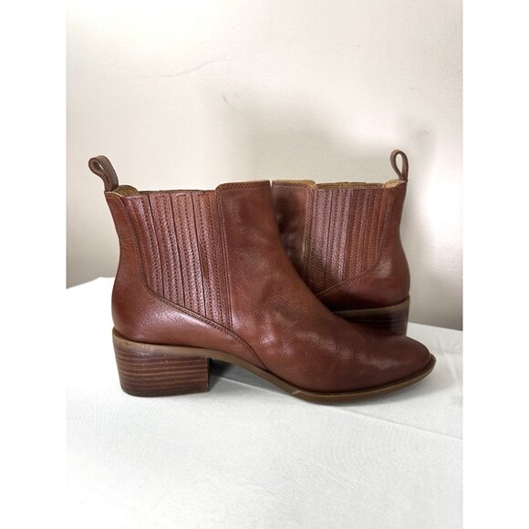 Crown Vintage Tawny Brown Tan Ankle Boots Women’s 9M Boho Western Cowgirl Staple - Picture 7 of 16